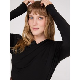 Ruched Drape Neck Top