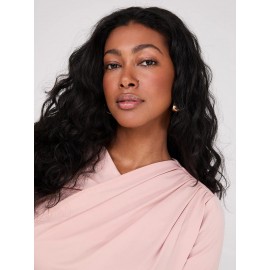 Ruched Drape Neck Top
