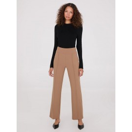 Front Pintuck Straight Leg Long Length Pants