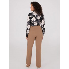 Front Pintuck Straight Leg Long Length Pants