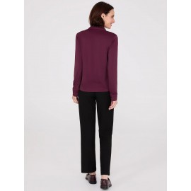 Knit Classic Button-Front Blouse