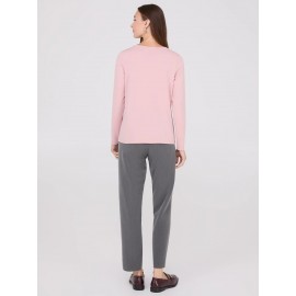 Chain Keyhole Long Sleeve Top