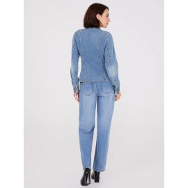 Denim Double-Breasted Blazer