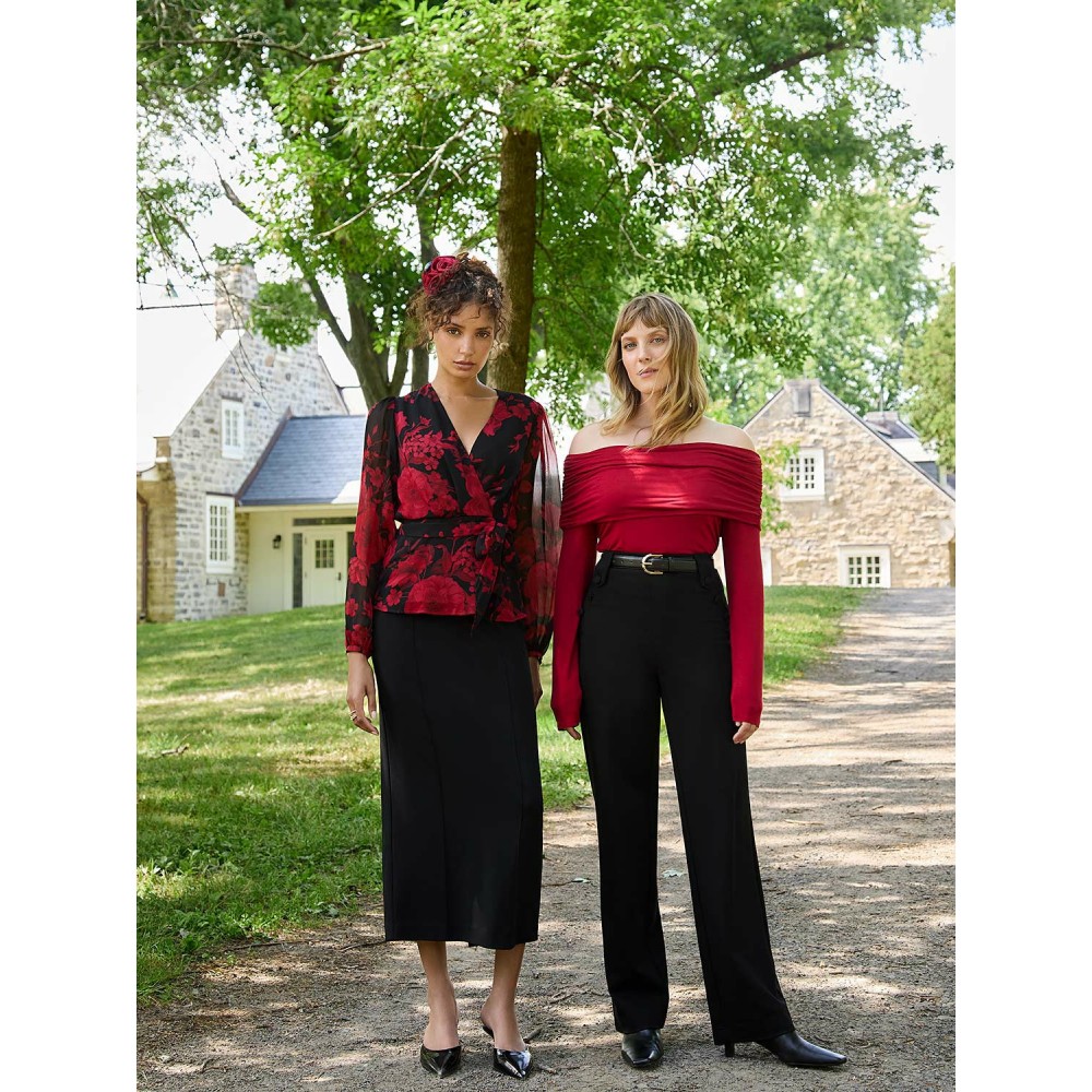 Ruched Off-The-Shoulder Top