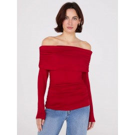 Ruched Off-The-Shoulder Top