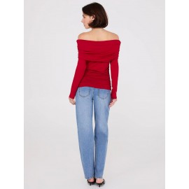 Ruched Off-The-Shoulder Top
