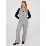 Pinstripe Straight Leg Long Length Pants