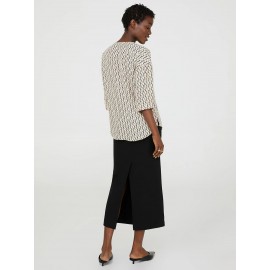 Zip Front V-Neck Top