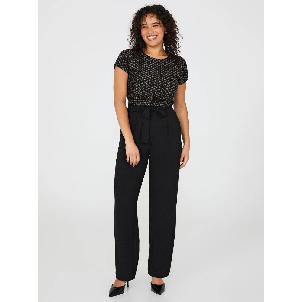 Dobby Stripe Straight-Leg Long Length Pants