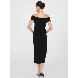 Off-The-Shoulder Twist-Front Top