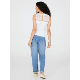 Sleeveless Corded Lace Top
