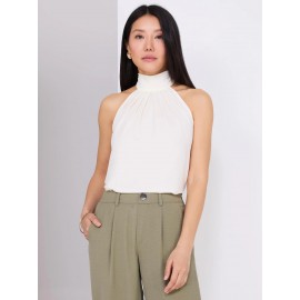 Mock Neck Halter Top