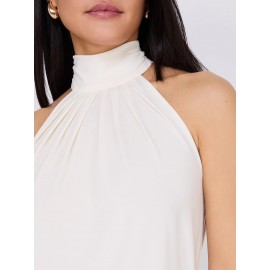 Mock Neck Halter Top