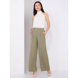 Classic Rise Wide-Leg Pants