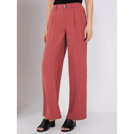 Classic Rise Wide-Leg Pants