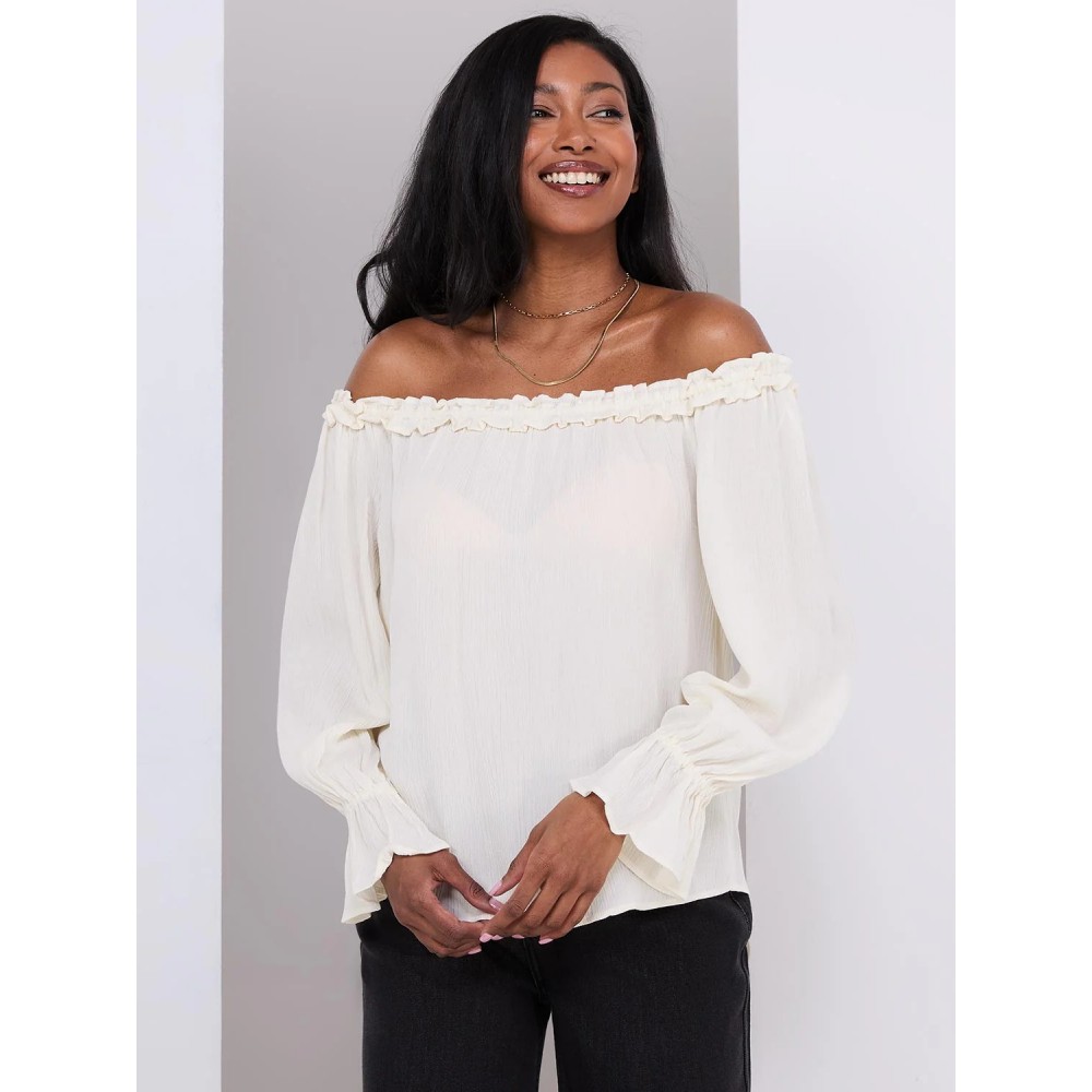 Off-The-Shoulder Top With Ruffle Details