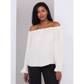 Off-The-Shoulder Top With Ruffle Details