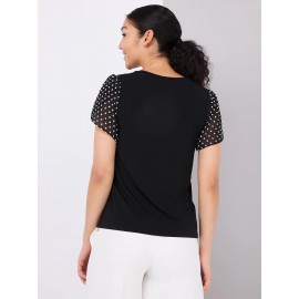 Clip Dot Tulip Sleeve Top