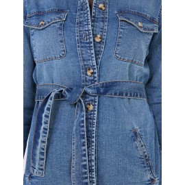 Belted Denim Jacket