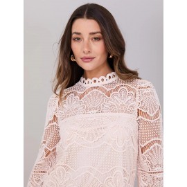 Crochet Balloon Sleeve Top