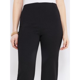 Textured Straight Leg Pull-On Pants