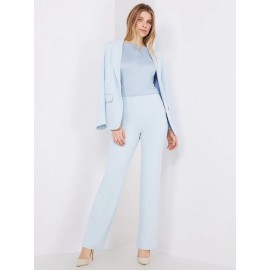 Textured Straight Leg Pull-On Pants
