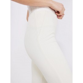 Textured Straight Leg Pull-On Pants
