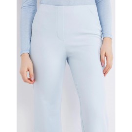 Textured Straight Leg Pull-On Pants