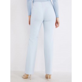 Textured Straight Leg Pull-On Pants