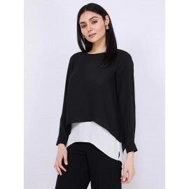 Colour Block Layered Tunic Top