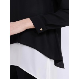 Colour Block Layered Tunic Top