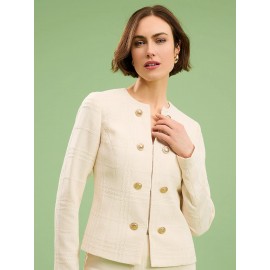 Boucle Blazer With Gold Buttons