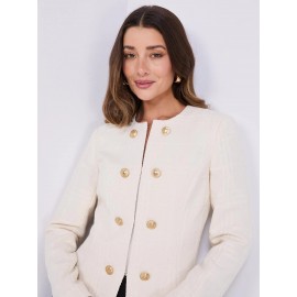 Boucle Blazer With Gold Buttons