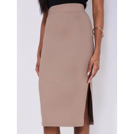 Pencil Skirt With Side Slit