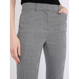 Plaid Straight-Leg Pants