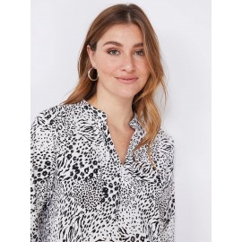 Printed Split Neck Blouse