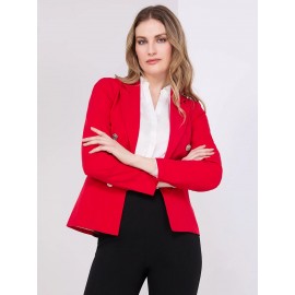 Faux Double-Breasted Blazer