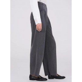 Double Pleated Wide Leg Trousers