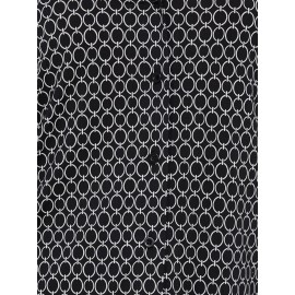 Geometric Print Button-Front Blouse