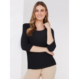 3/4 Sleeve Print Top