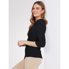 3/4 Sleeve Print Top