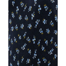 Floral Print Plisse V-Neck Top