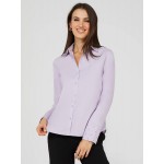 Button-Front Blouse With Stud Details