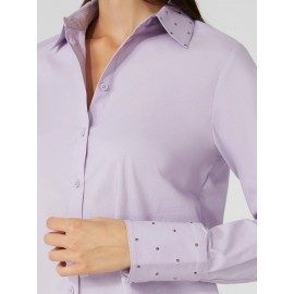 Button-Front Blouse With Stud Details