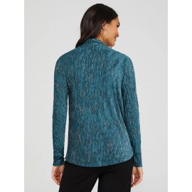 Textured Glitter Velvet Crossover Top