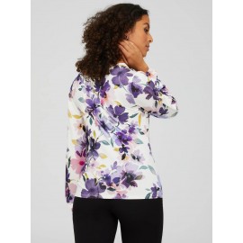 Floral Long Balloon Sleeve Top