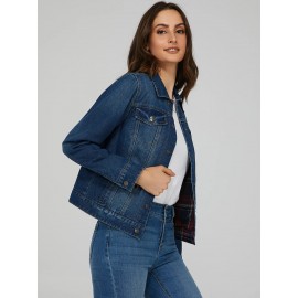 Reversible Plaid Denim Jacket