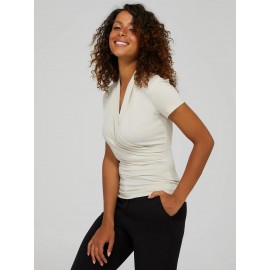 Short Sleeve Crossover Front Top