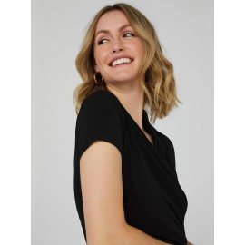 Short Sleeve Crossover Front Top