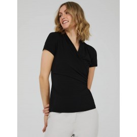 Short Sleeve Crossover Front Top